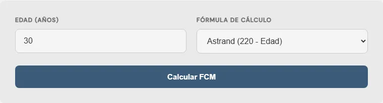 Captura de pantalla de la Calculadora de frecuencia cardíaca máxima Avanzada interactiva
