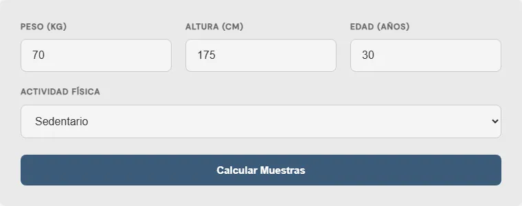 Captura de pantalla de la Calculadora predictora de la altura del niño Avanzada interactiva