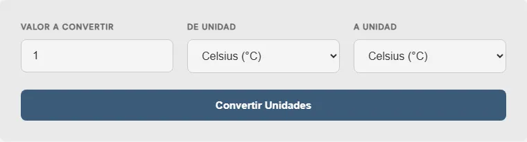Captura de pantalla de la Convertidor de Celsius a Kelvin interactiva