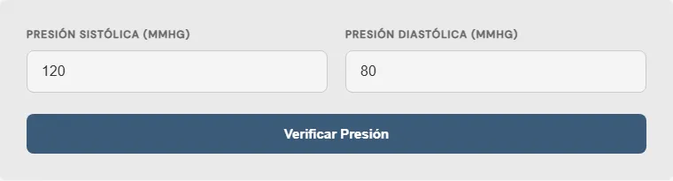 Captura de pantalla de la Verificador de categoría de presión arterial Avanzado interactiva